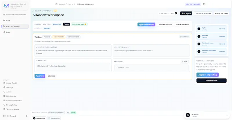 Modern CV screenshot 3
