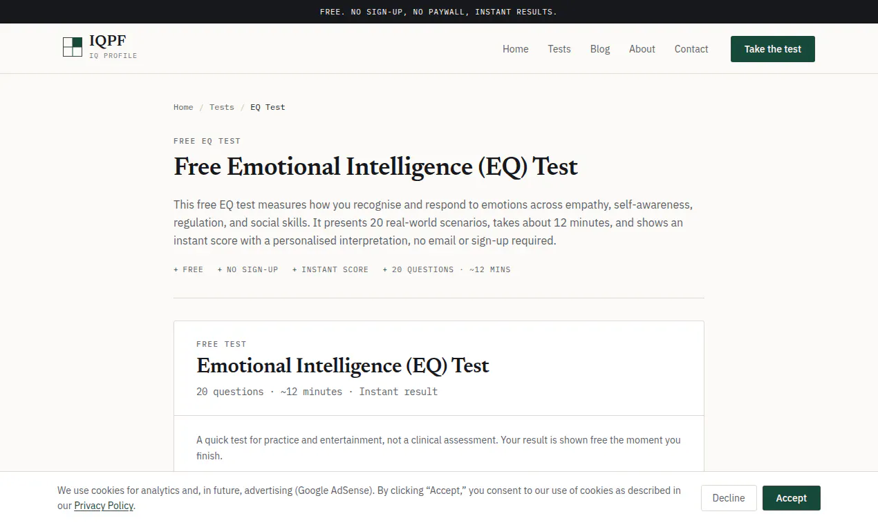 IQPF — Free IQ Profile gallery image