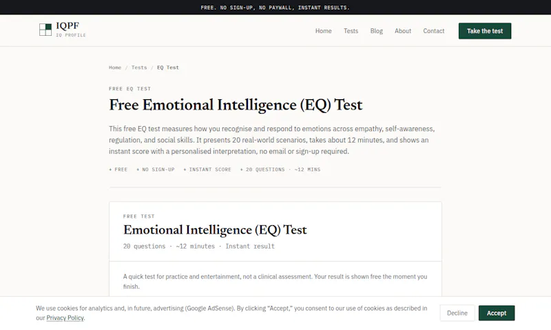 IQPF — Free IQ Profile screenshot 7