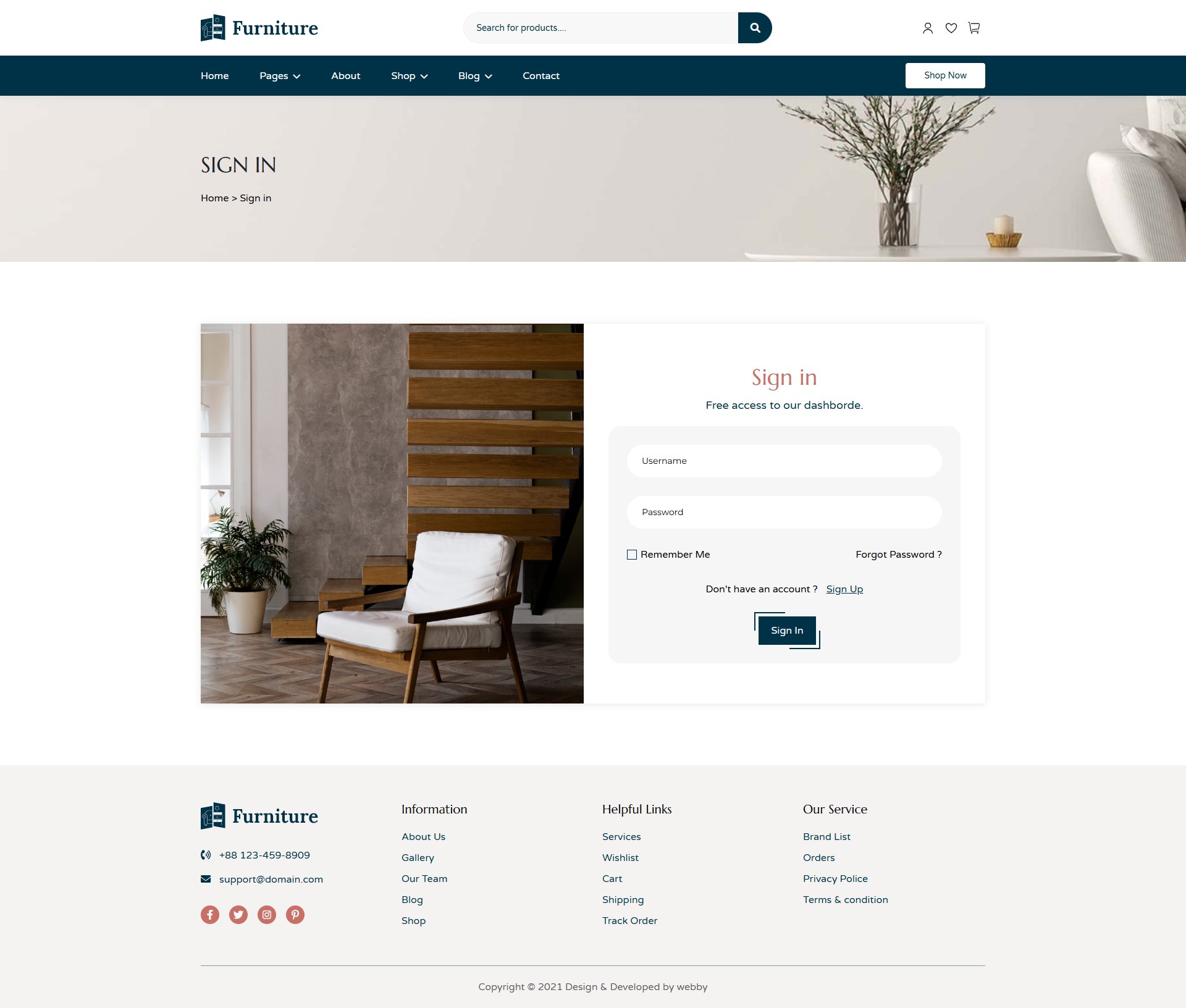 Plantilla de sitio web de comercio electrónico de muebles - Plantilla de sitio web de comercio electrónico de muebles modernos media 10