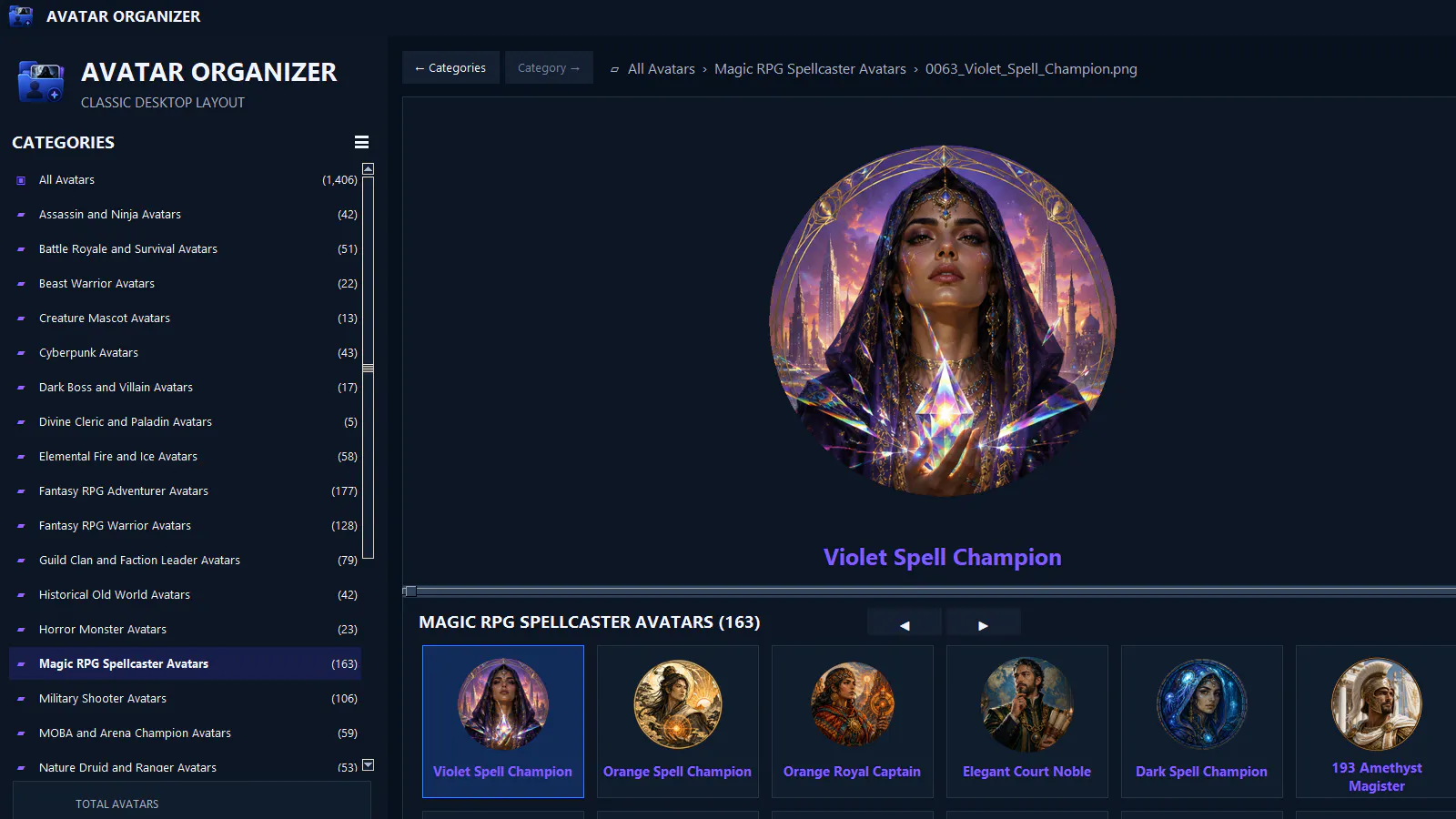 Avatar Organizer screenshot 1