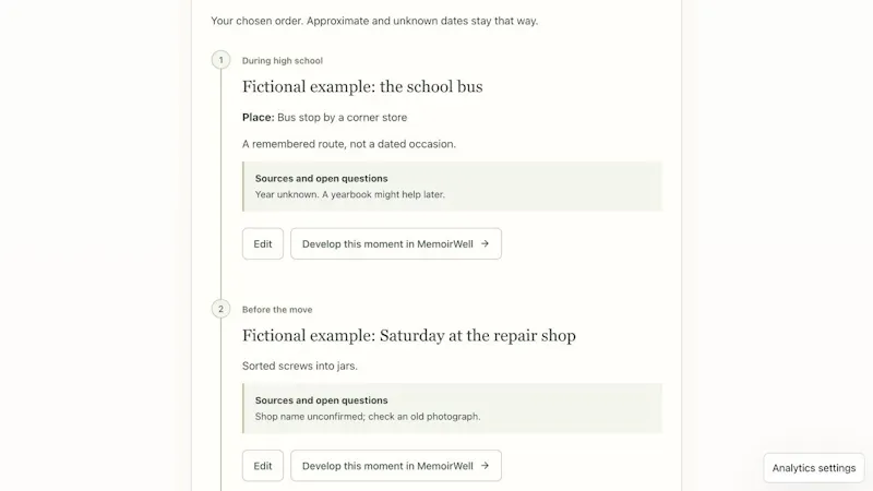 MemoirWell screenshot 3