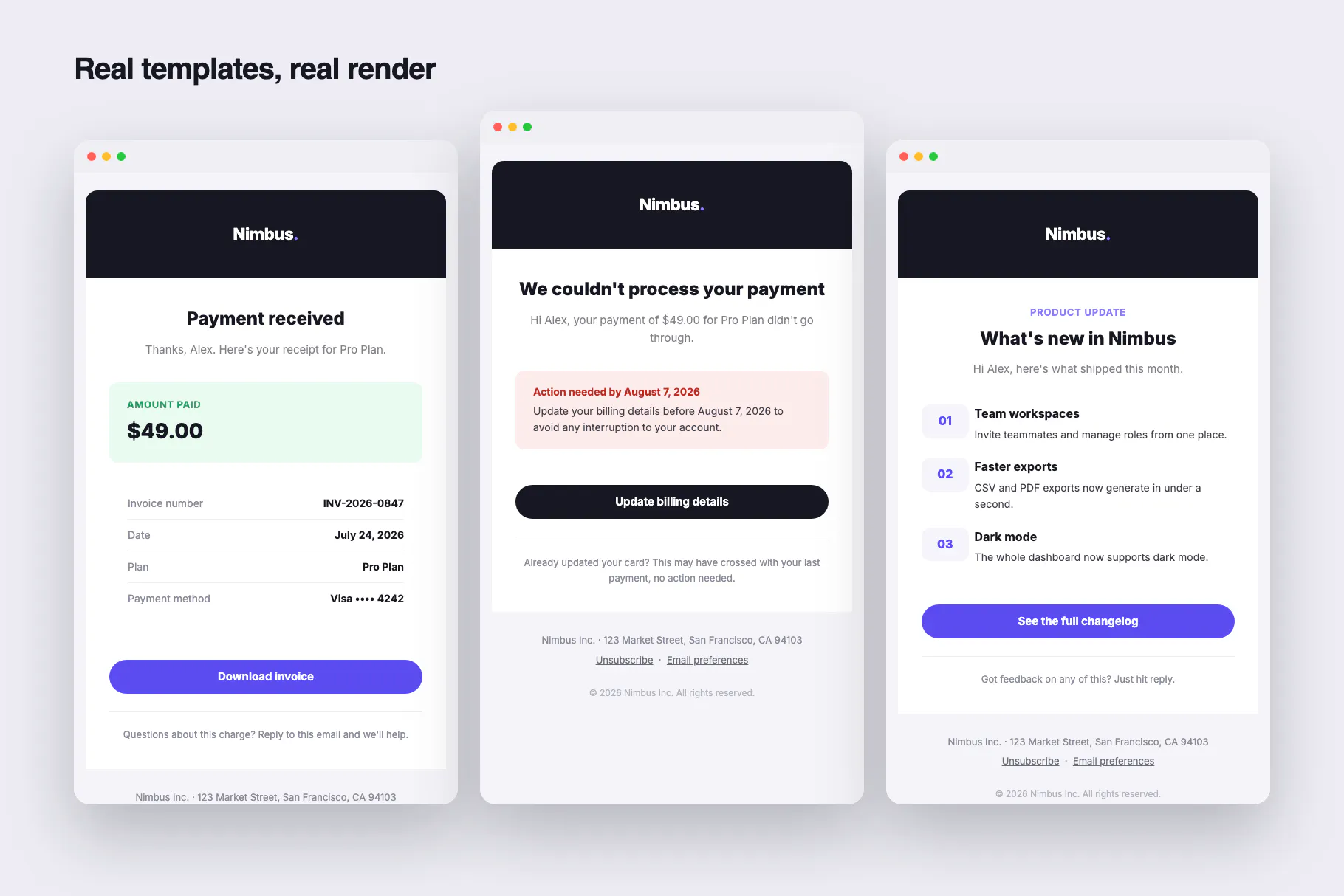 Nimbus: SaaS Email Templates gallery image