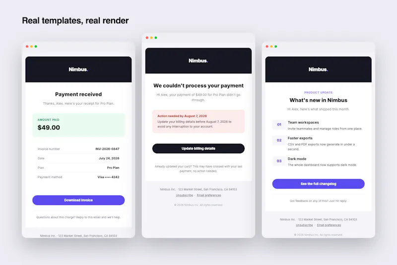 Nimbus: SaaS Email Templates screenshot 3