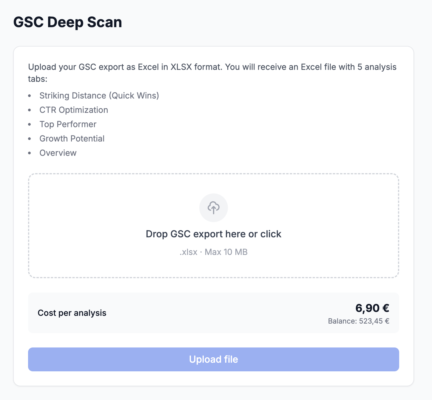 RankCredits - Main product screenshot demonstrating key features and user interface