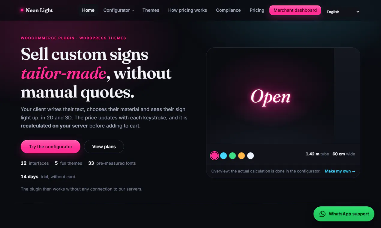 Neon Light Configurator gallery image