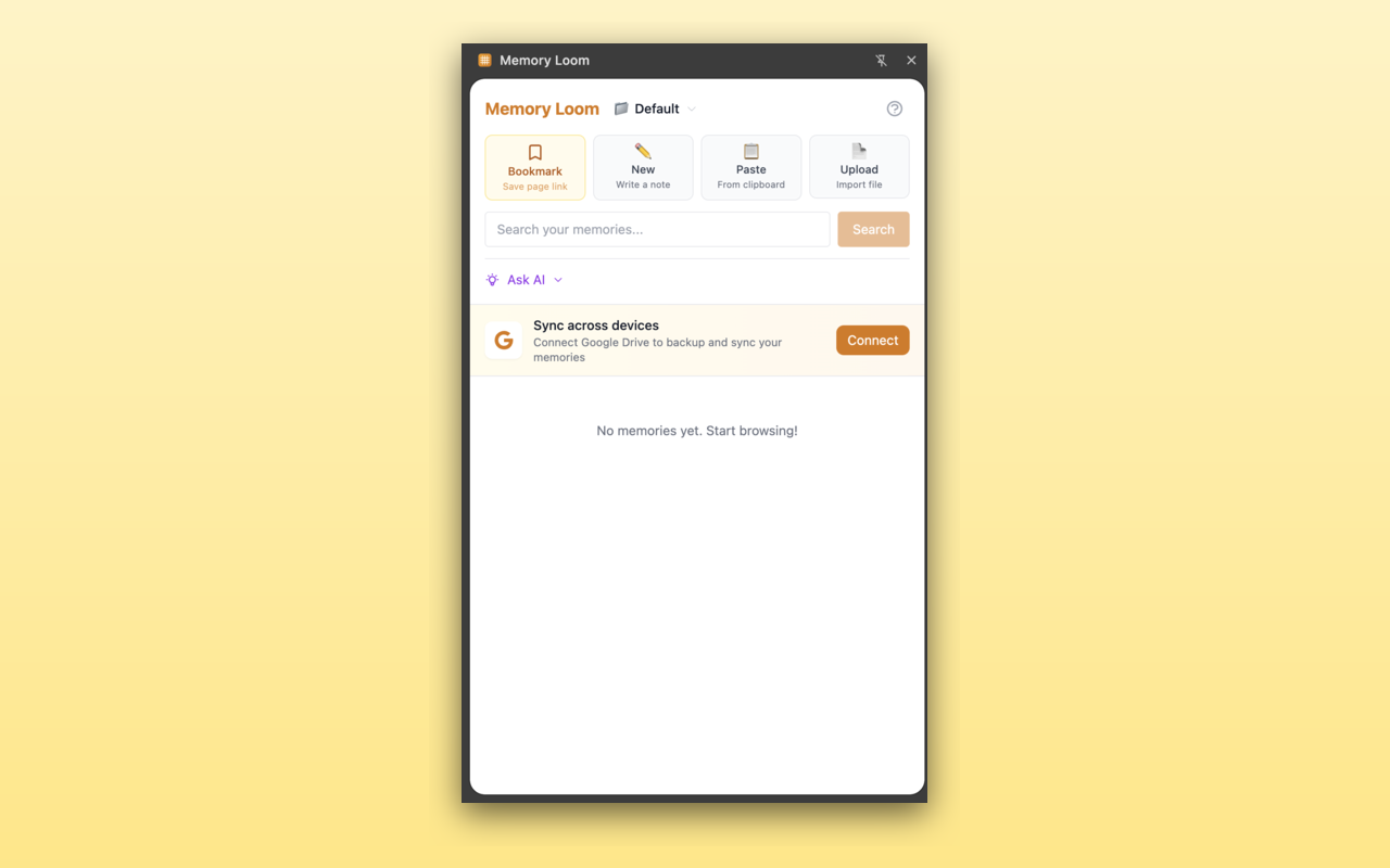 Memory Loom - Screenshot 2 showing product features and functionality