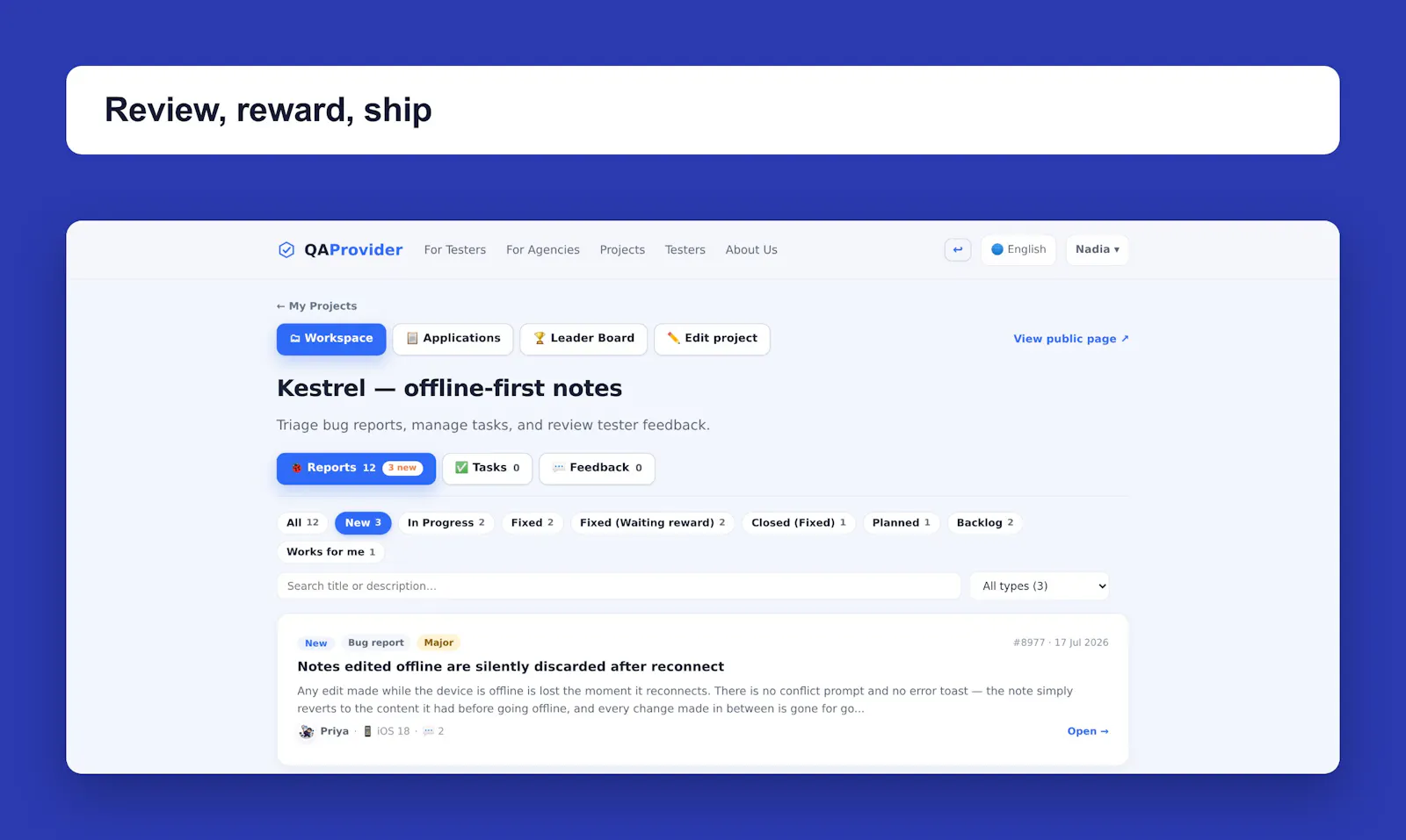 QAProvider screenshot 3