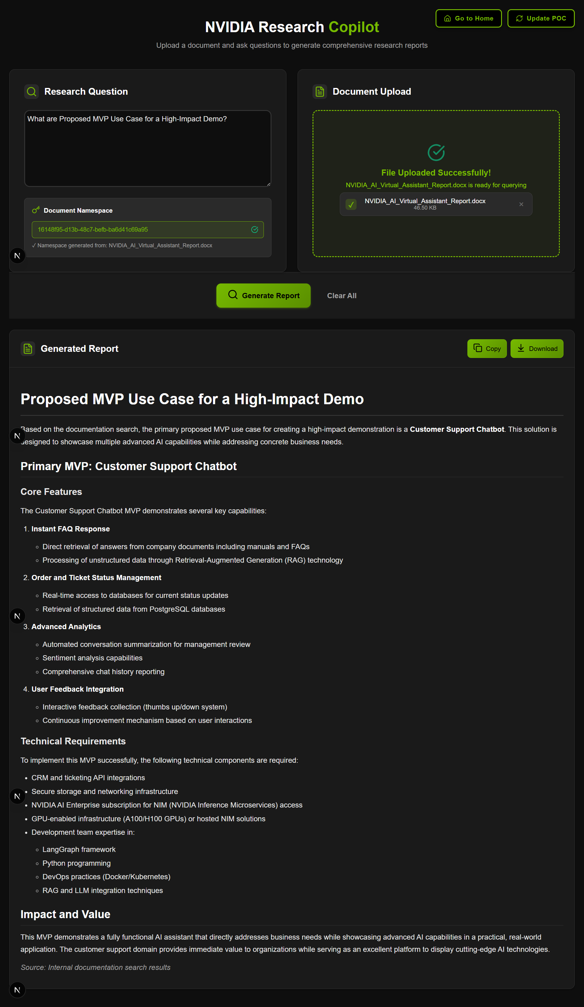 NVIDIA Powered Research Agent gallery image