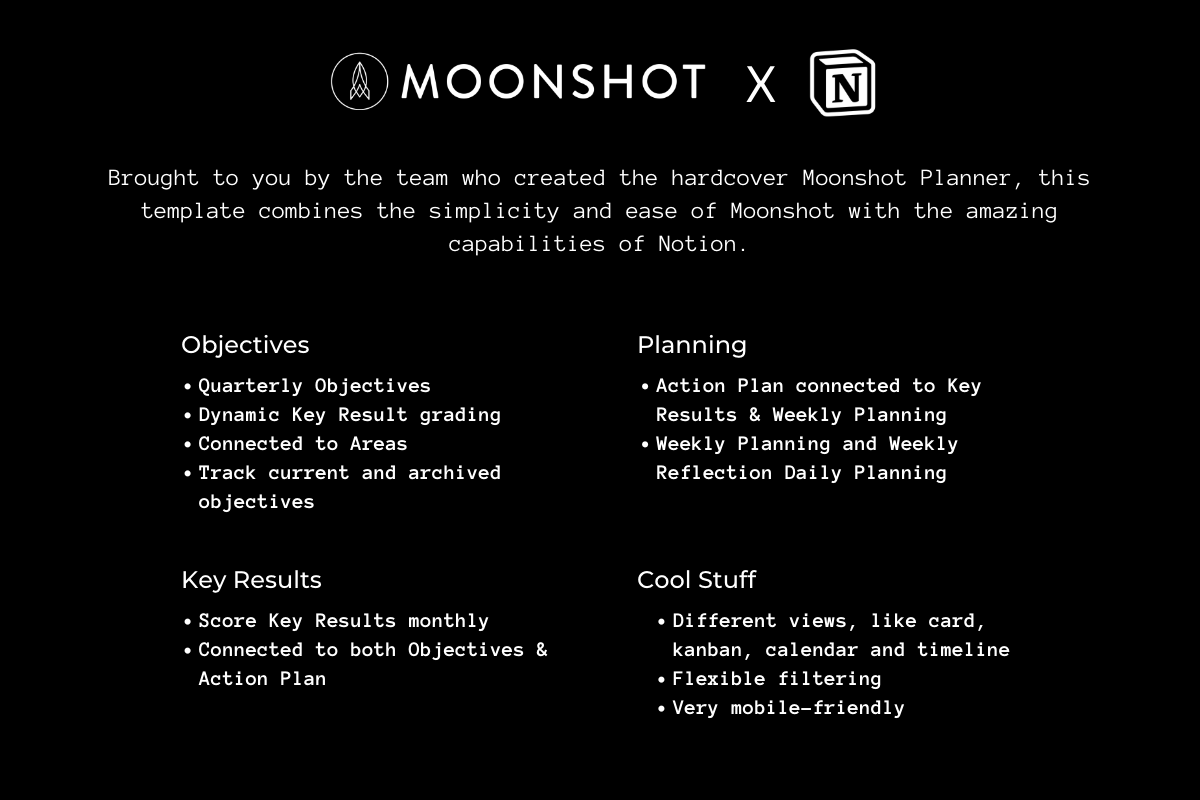 Moonshot OKR Notion Template gallery image
