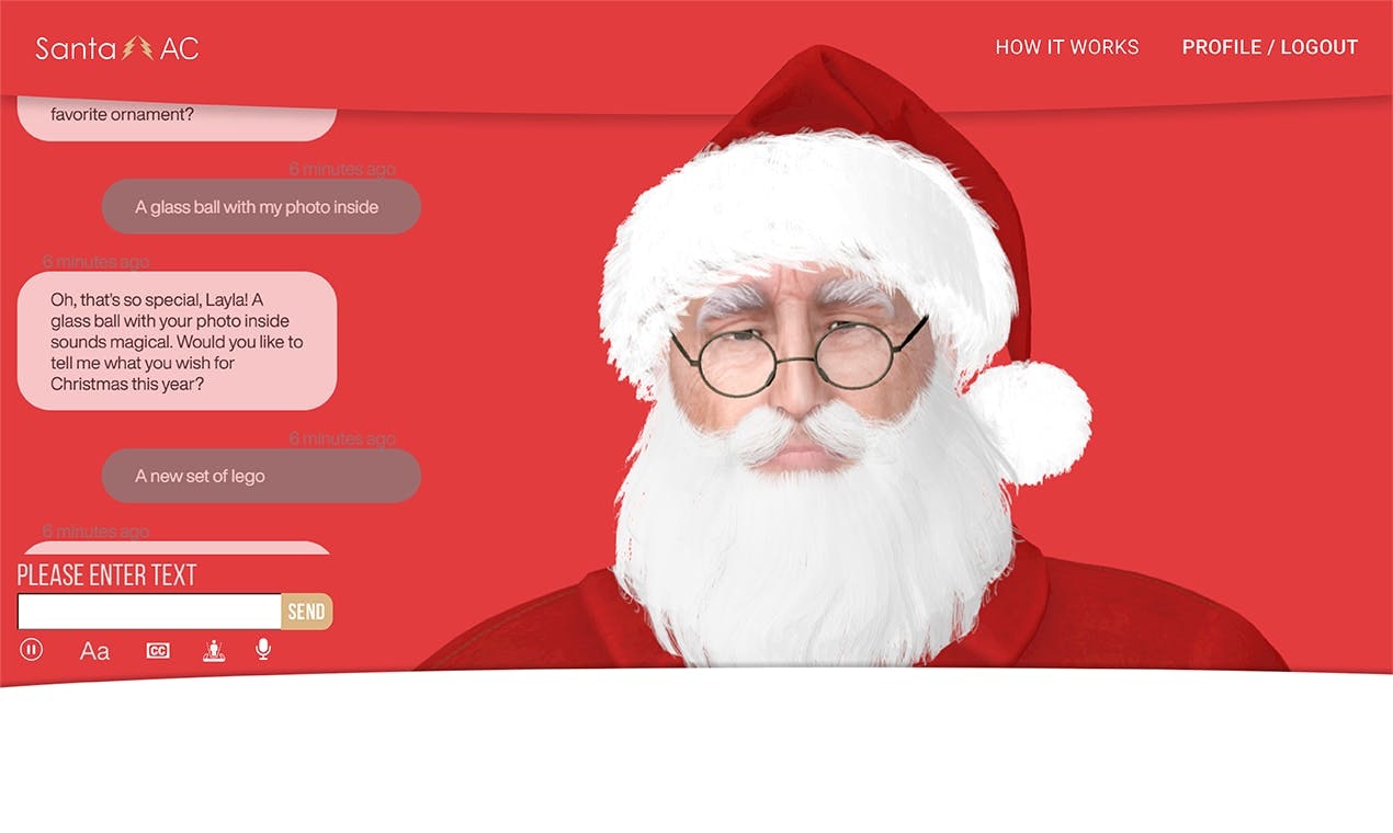 Media Ai Santa Claus: Sembang ajaib dengan anak -anak - Sembang video peribadi anak anda dengan Santa Claus 2