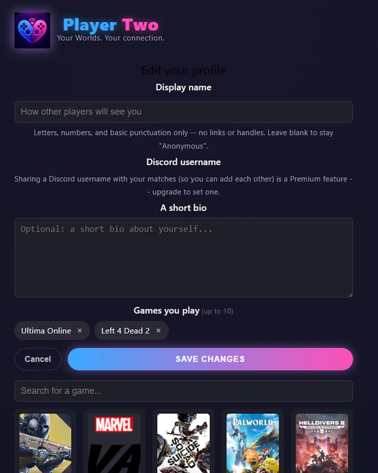 PlayerTwo Voice only companion app screenshot 3