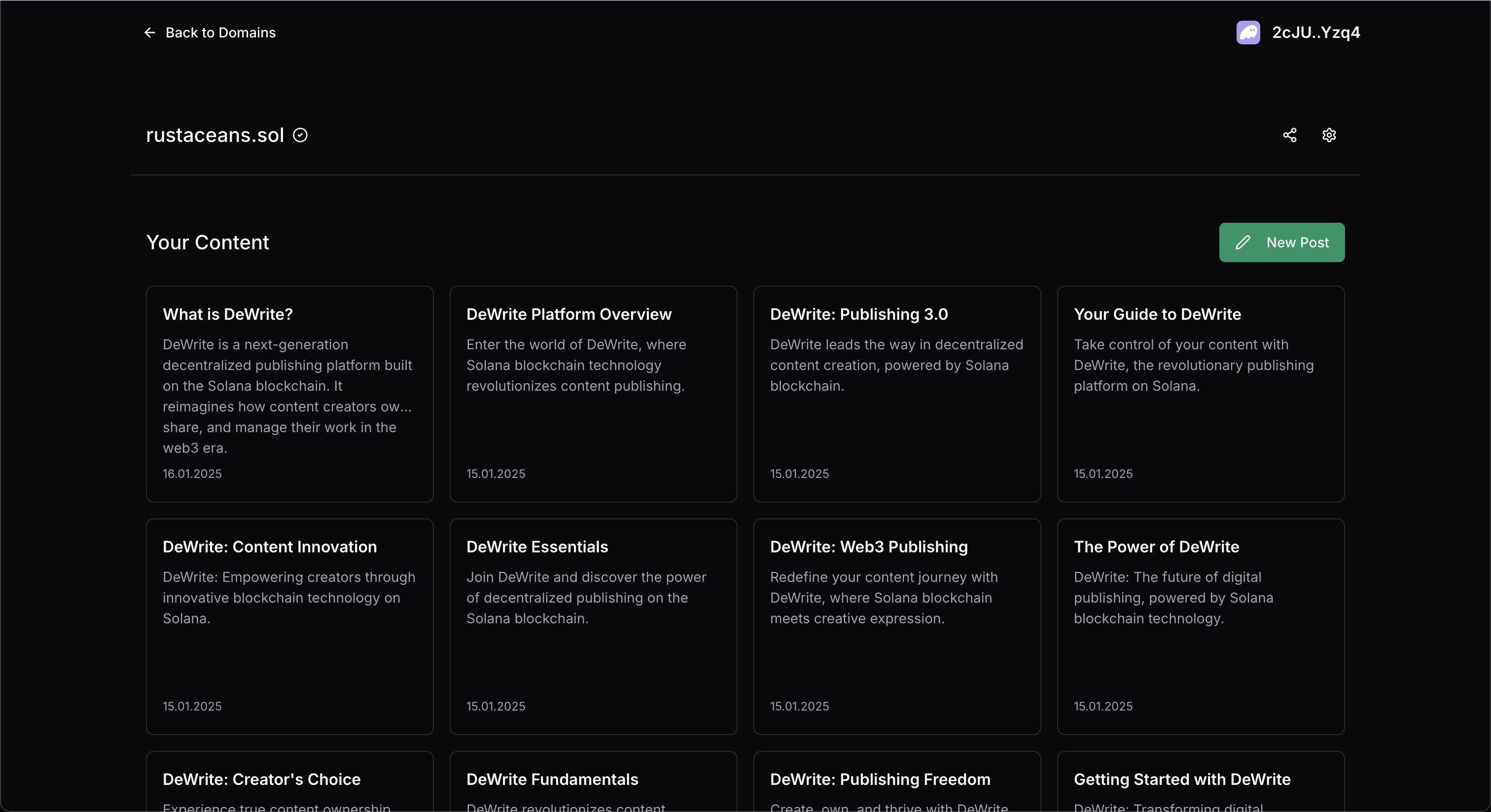 Rilevare - Pubblicazione decentralizzata su Solana.Possiedi i tuoi contenuti! media 5