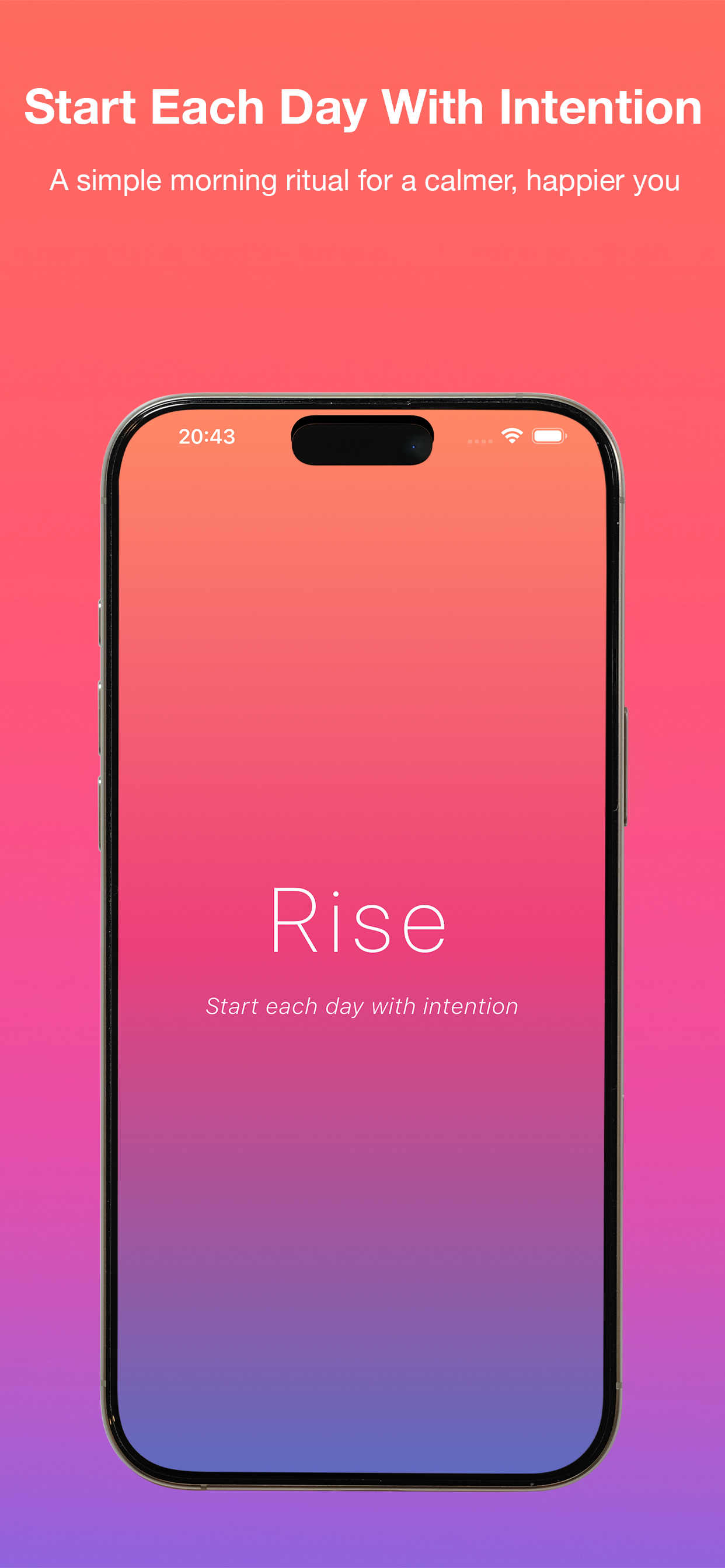 Rise: Daily Calm - Main product screenshot demonstrating key features and user interface