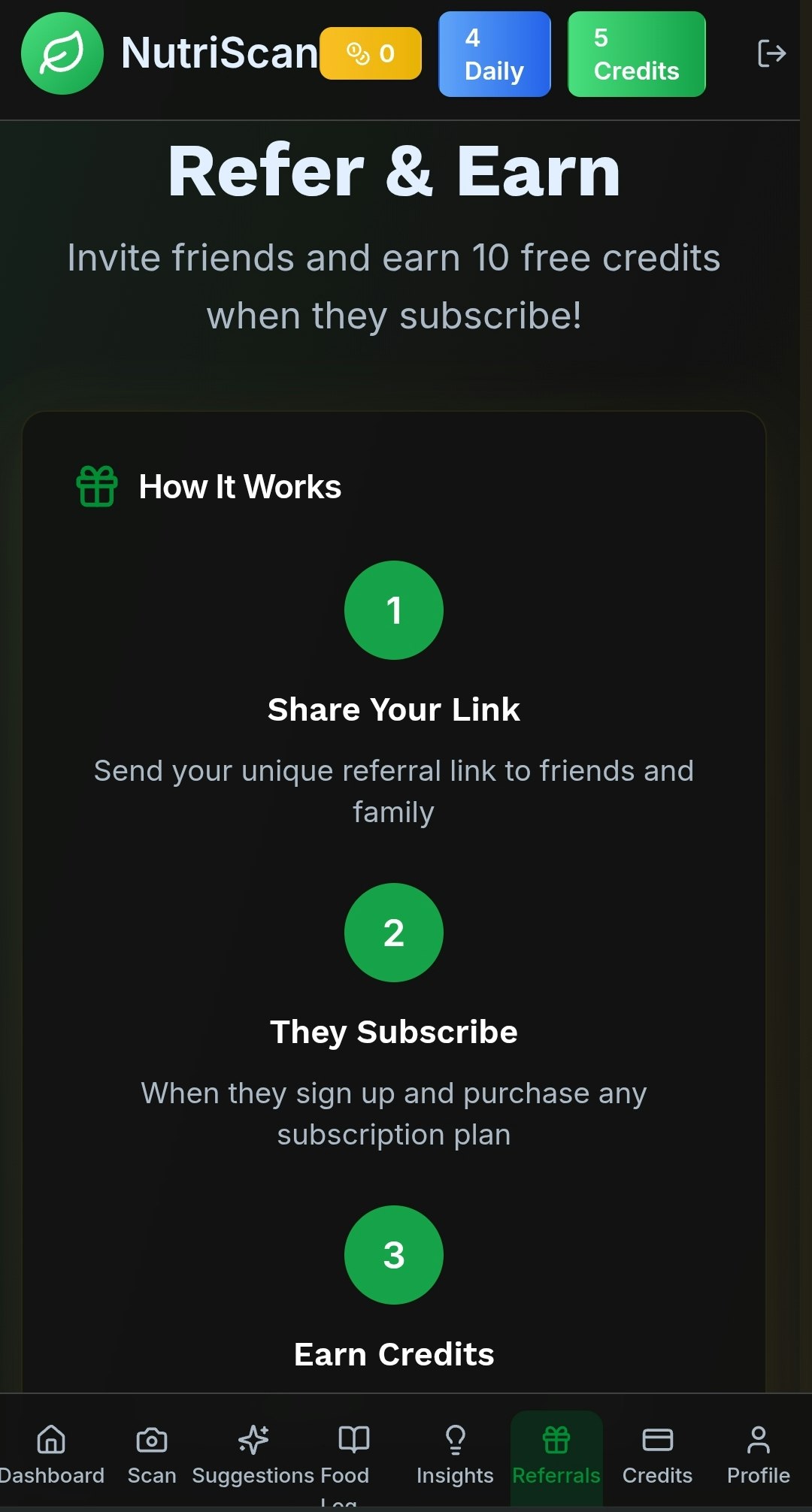 NutriScan - Screenshot 2 showing product features and functionality
