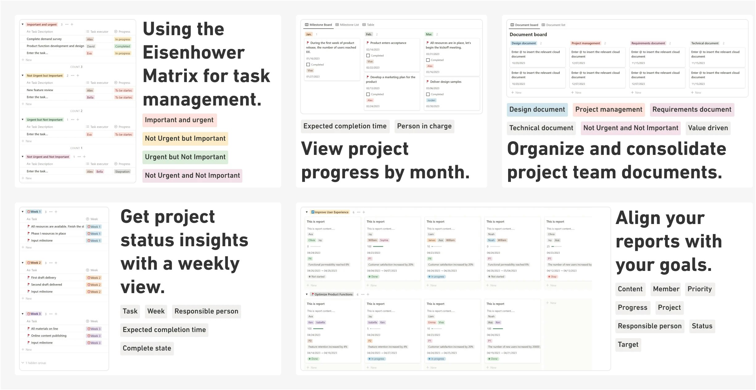 Mídia 4 de Notion Project Management OS - Um sistema de gerenciamento de projetos com 14 documentos.