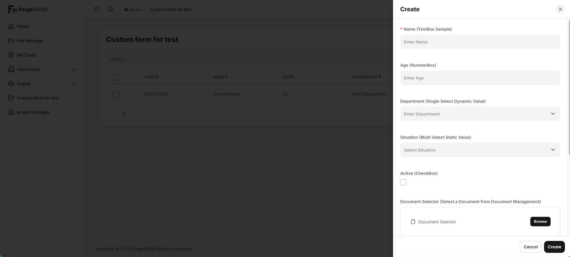 ForgeCRUD - Screenshot 3 showing product features and functionality