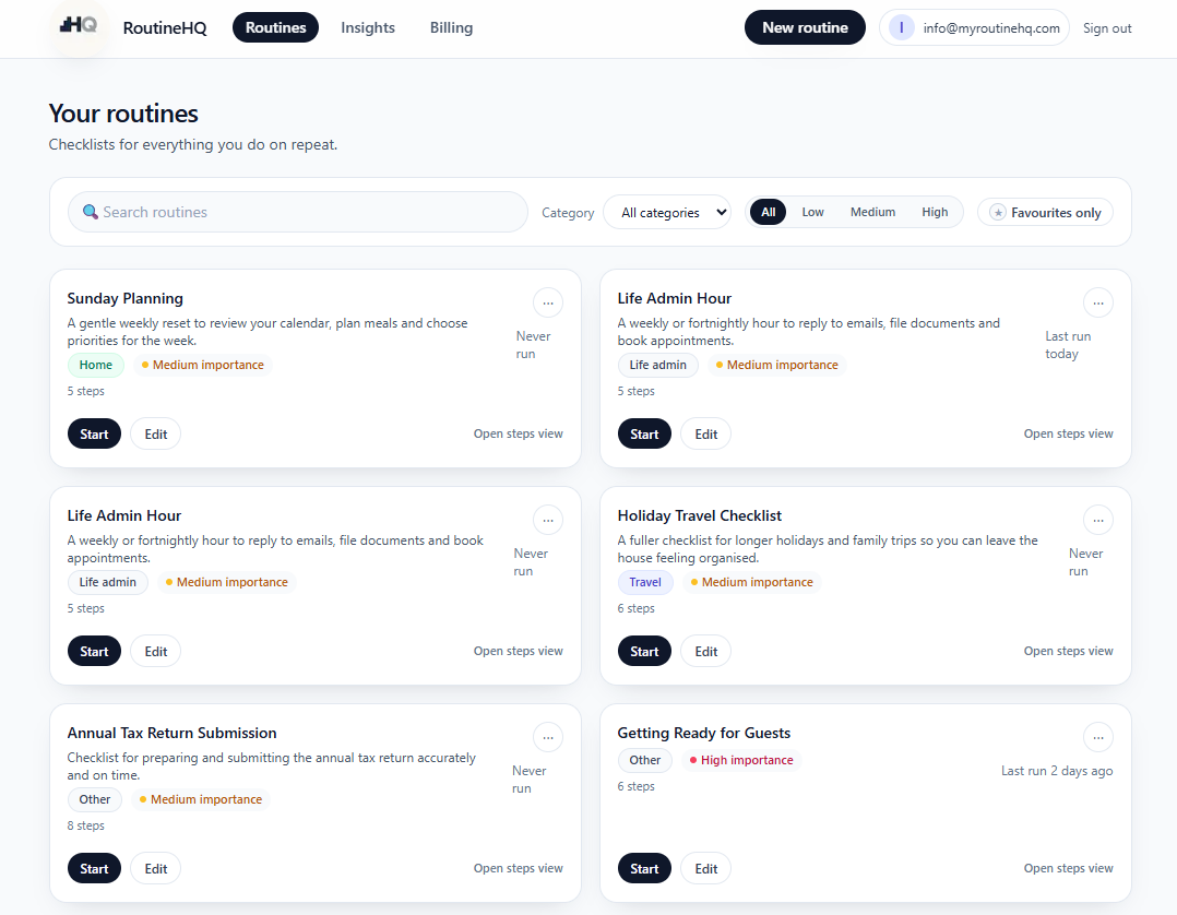RoutineHQ – Recurring Routine Checklists gallery image