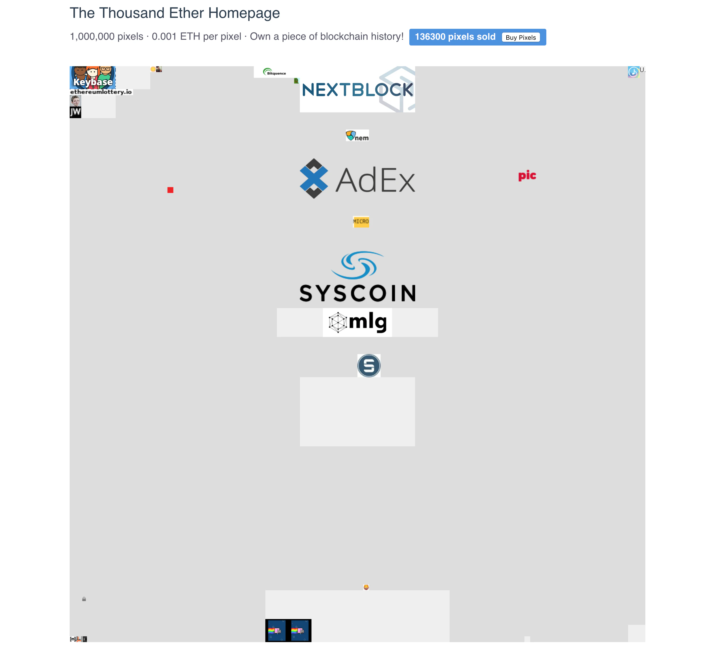 The Thousand Ether Homepage