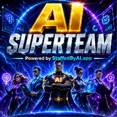 AI SUPERTEAM by StaffedByAI logo