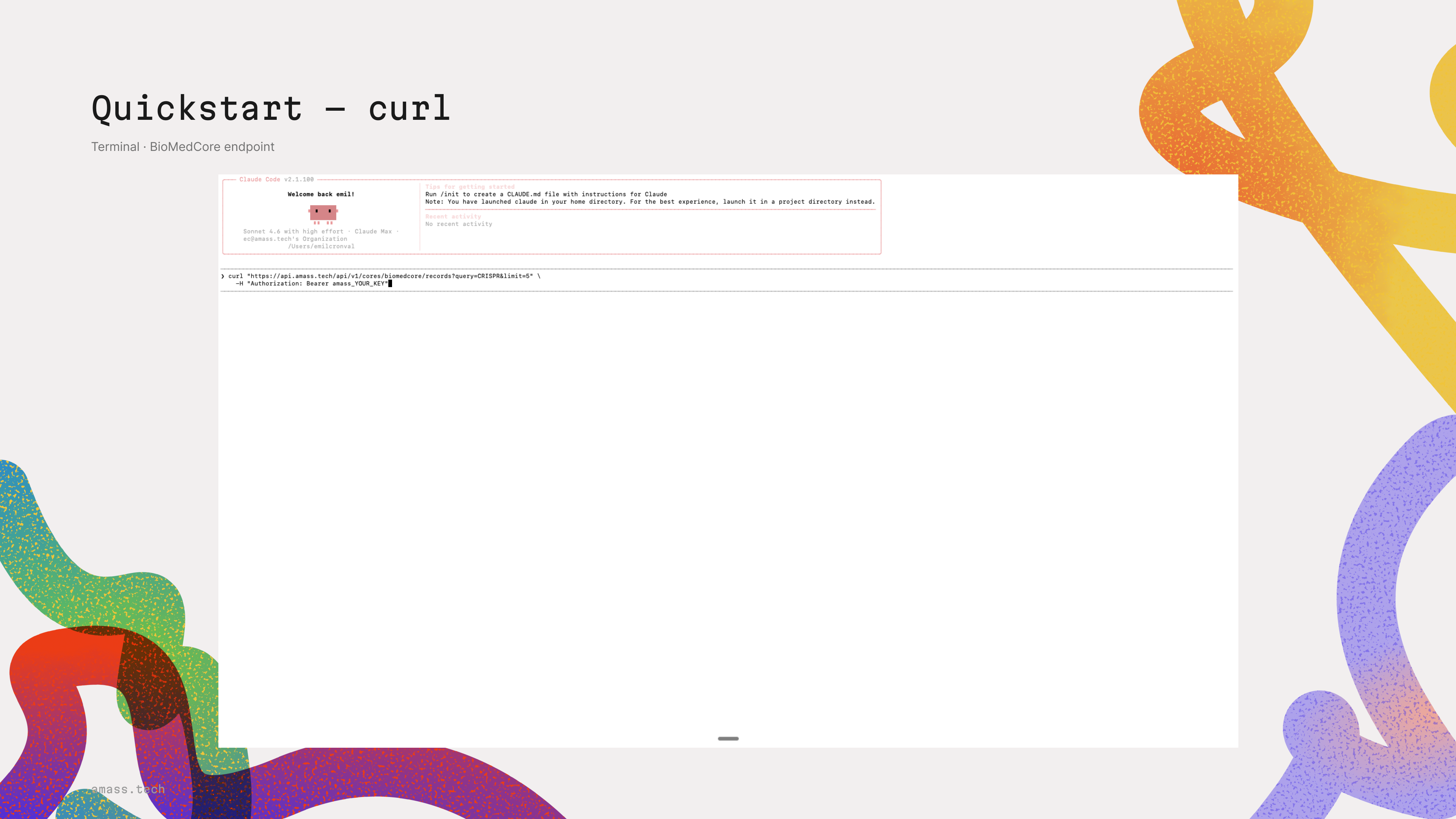 Amass API gallery image
