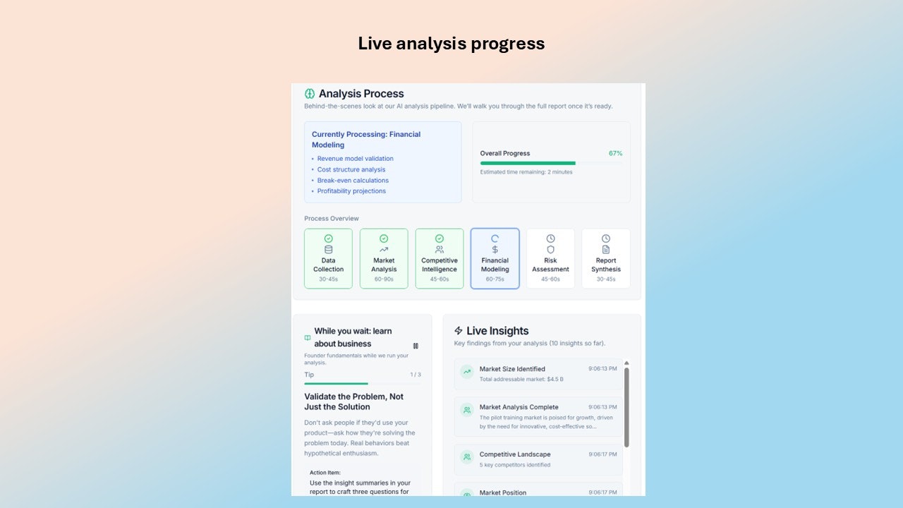 Média IdeaForge - Research & validate your startup idea in minutes 6