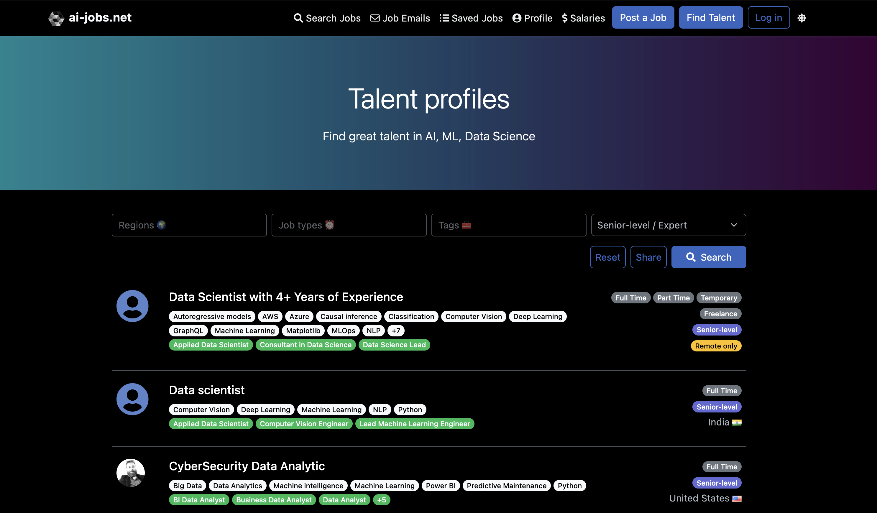 Talentprofile - Finden Sie großes Talent in AI, ML, Data Science Medien 1