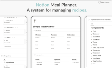 Notion Meal Planner gallery image