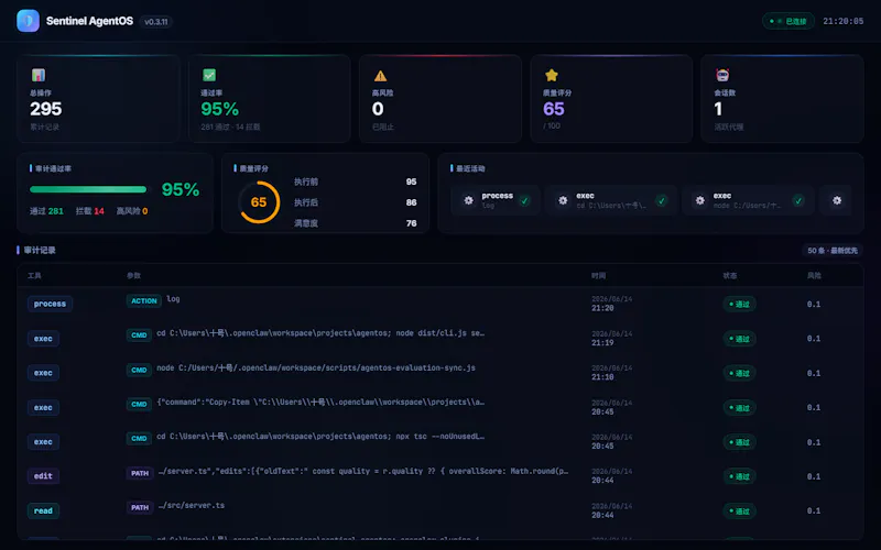 Sentinel AgentOS screenshot 3