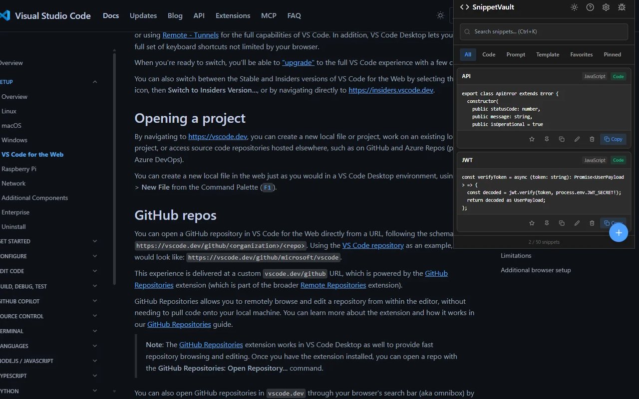 SnippetVault gallery image