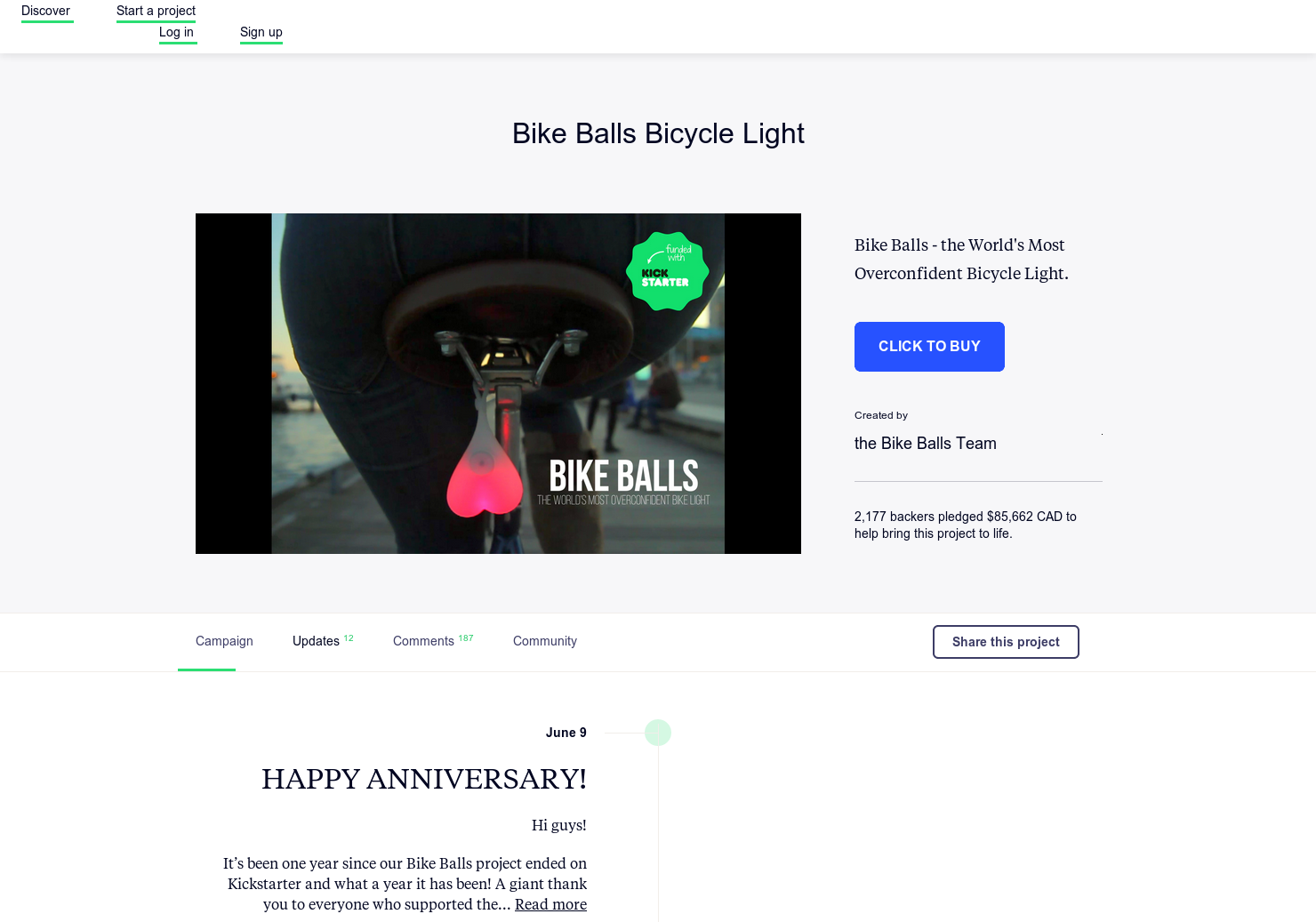 Bike Balls Bicycle Light