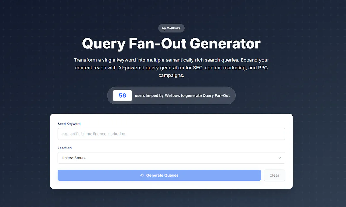 Query Fan-Out Generator by Wellows