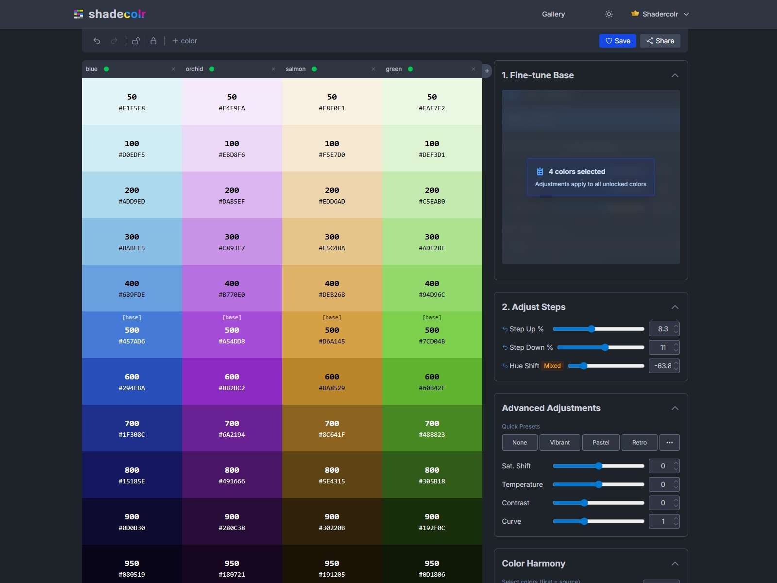 Shadecolr - Screenshot 5 showing product features and functionality