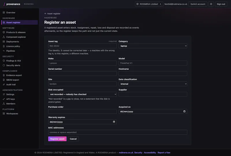 Provenance screenshot 4