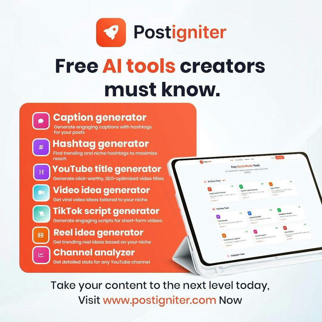 POSTIGNITER- FREE SOCIAL MEDIA GROWTH  - Main product screenshot demonstrating key features and user interface