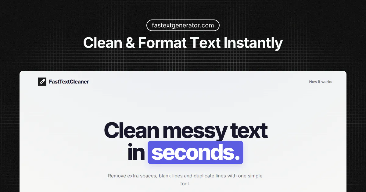 FastTextCleaner