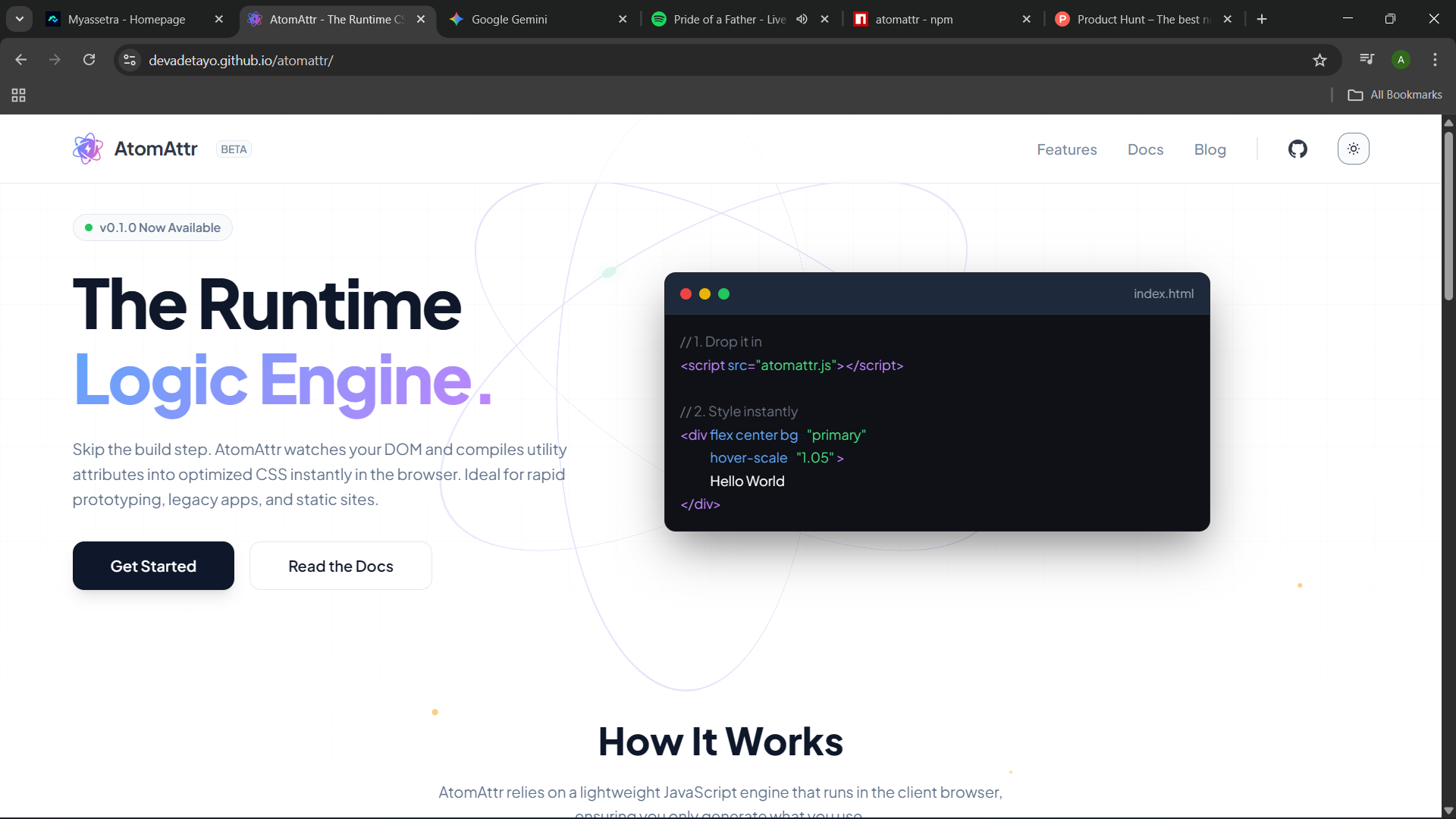 AtomAttr - Screenshot 2 showing product features and functionality