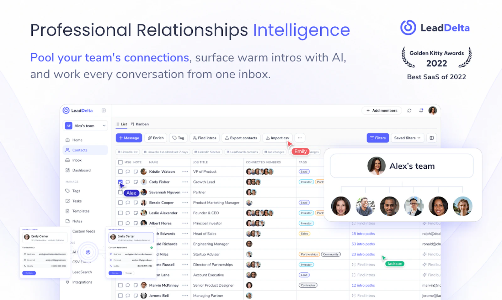 LeadDelta 5.0: AI Warm Intros + AI Inbox screenshot 2
