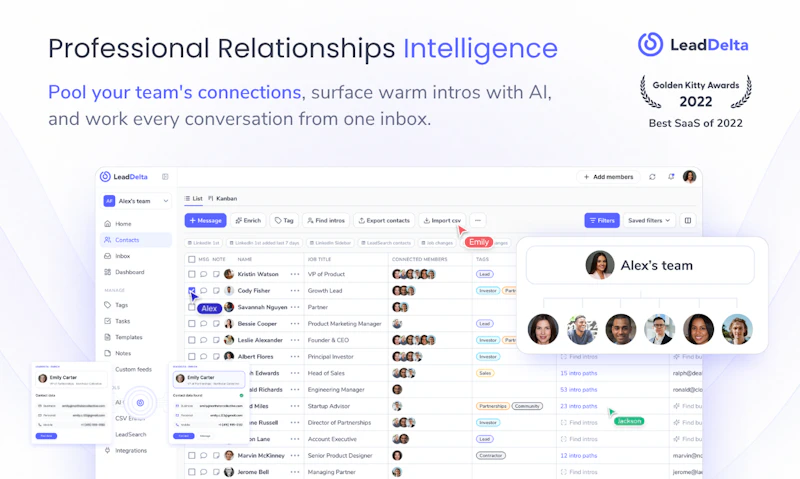 LeadDelta 5.0: AI Warm Intros + AI Inbox screenshot 2
