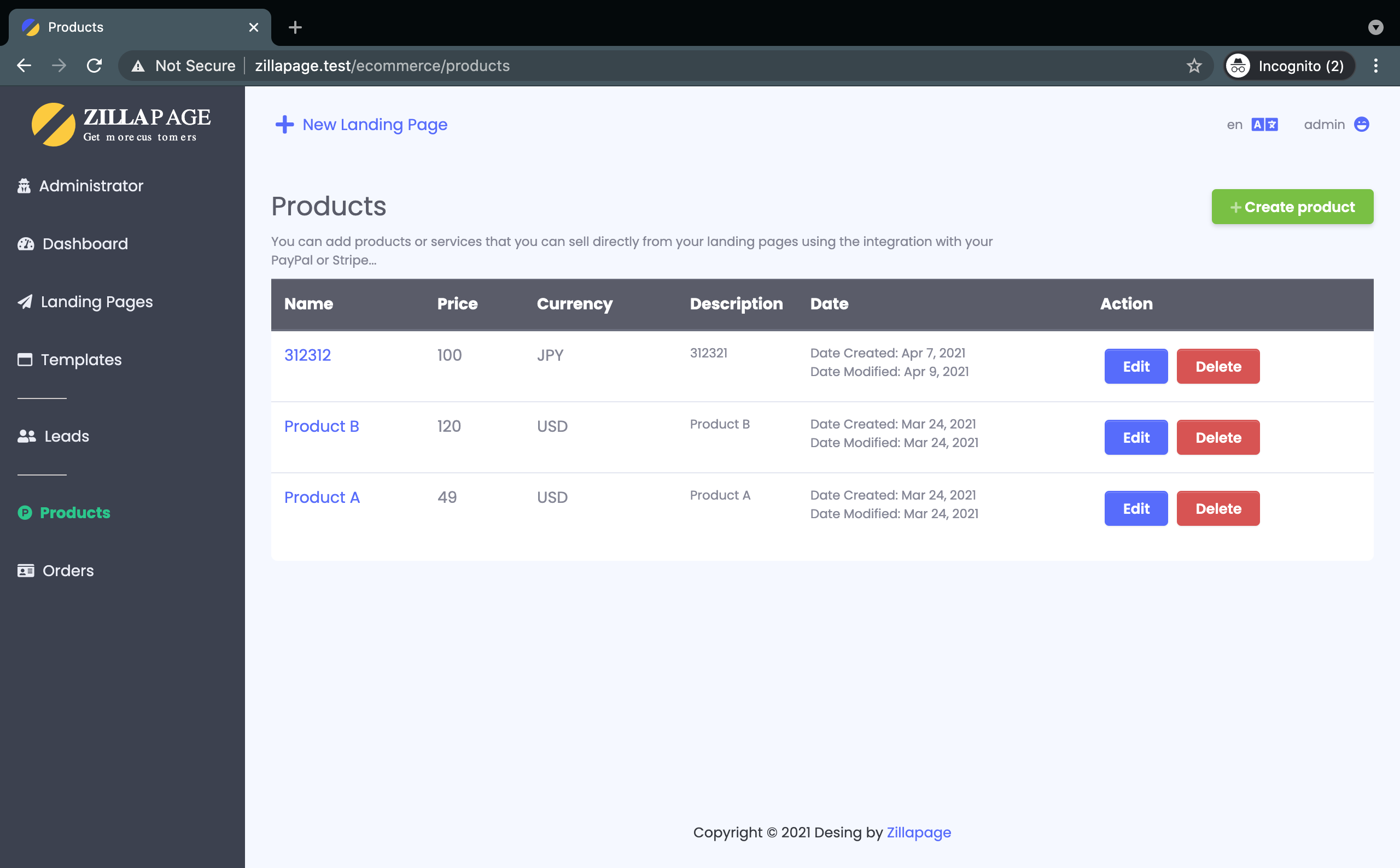 Zillapage gallery image