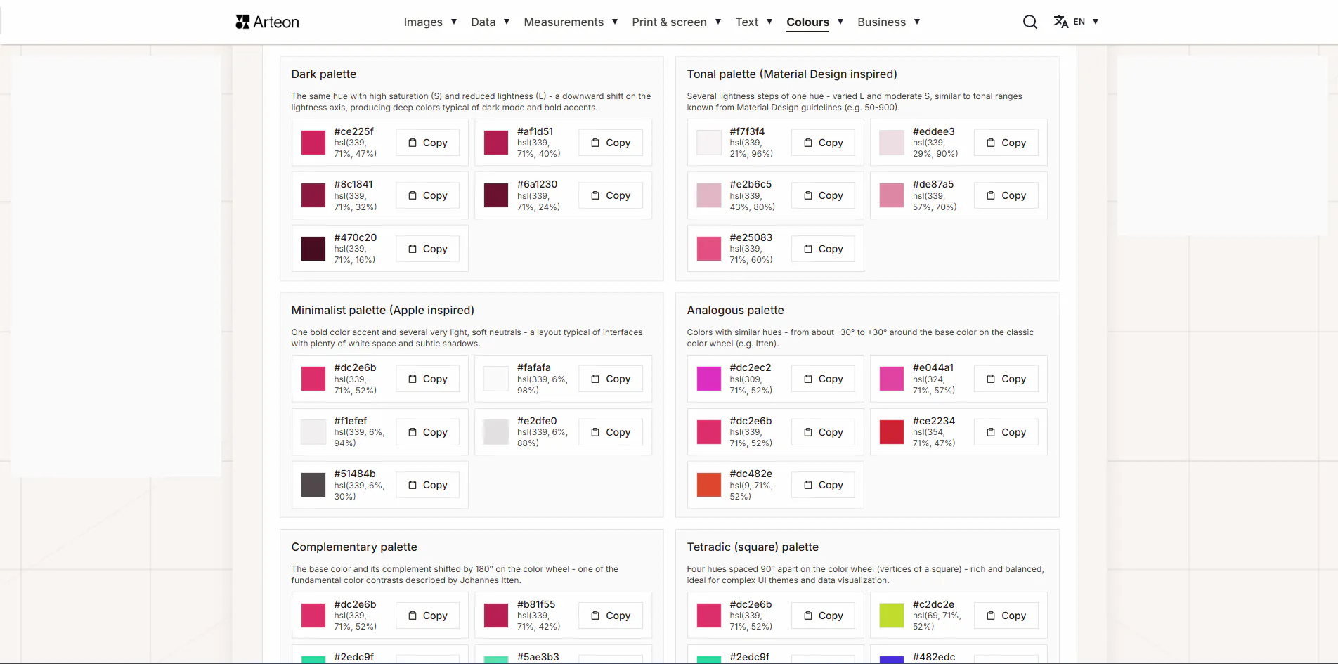 Color Palette Generator - 17 Schemes gallery image