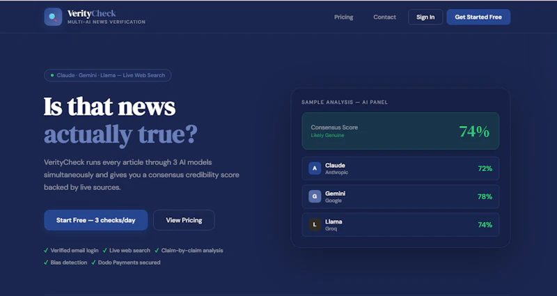 Verity-Check  screenshot 1