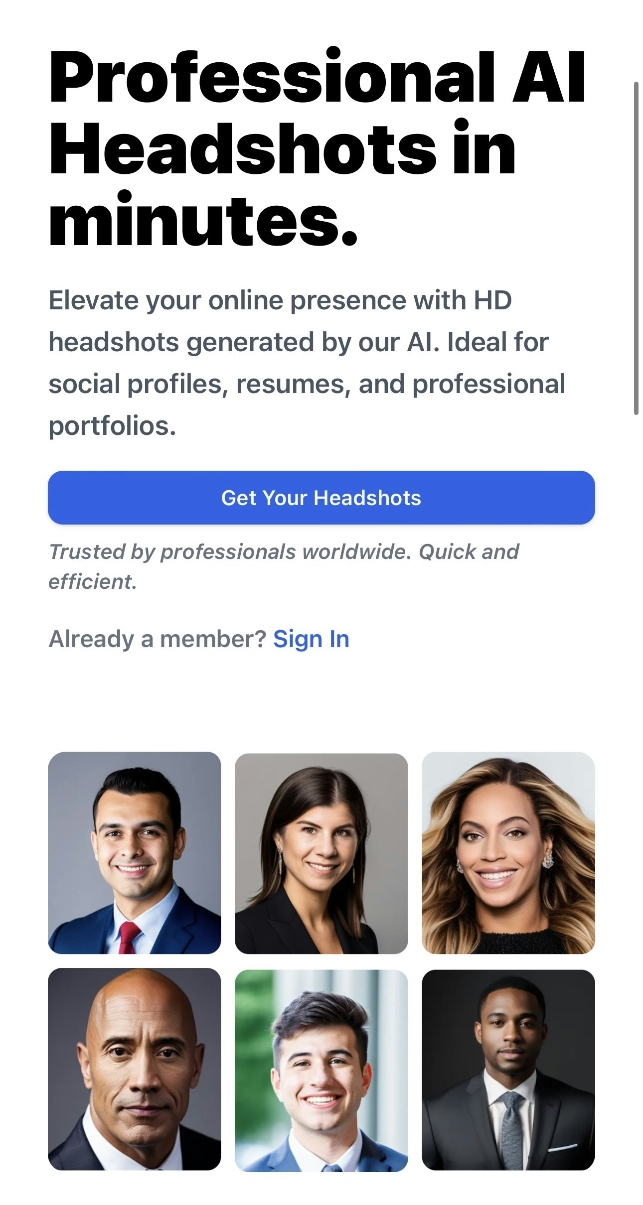 Careerheadshots.co - AI headshots