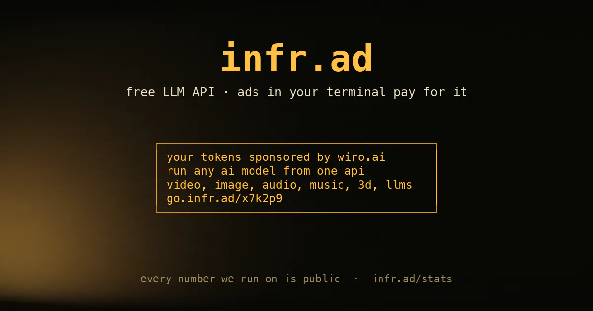 infr.ad · ads pay, you code free gallery image