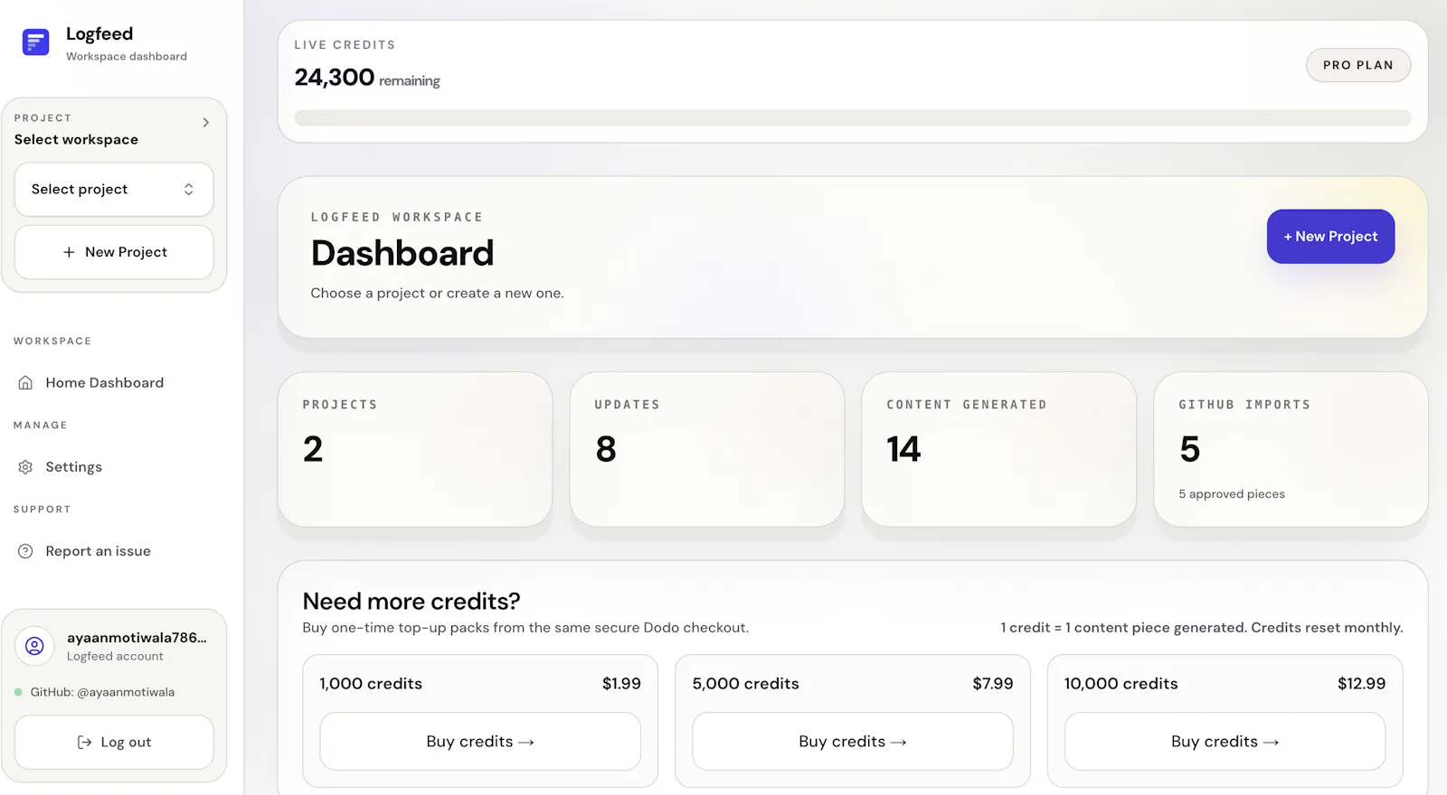 Logfeed screenshot 4