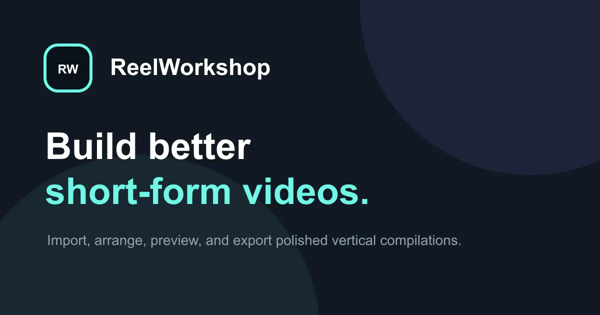 ReelWorkshop gallery image