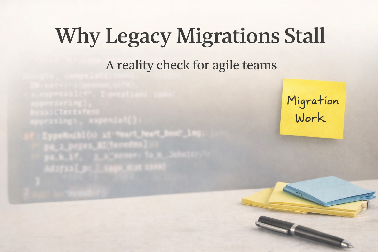 Why Legacy Migrations Stall - Main product screenshot demonstrating key features and user interface