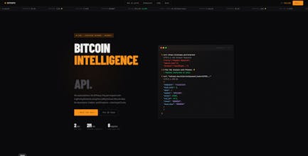 SatsAPI - Bitcoin intelligence API gallery image