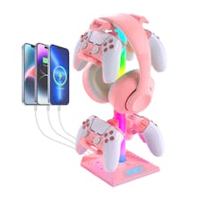 VCOM RGB Headphones Stand with hub gallery image