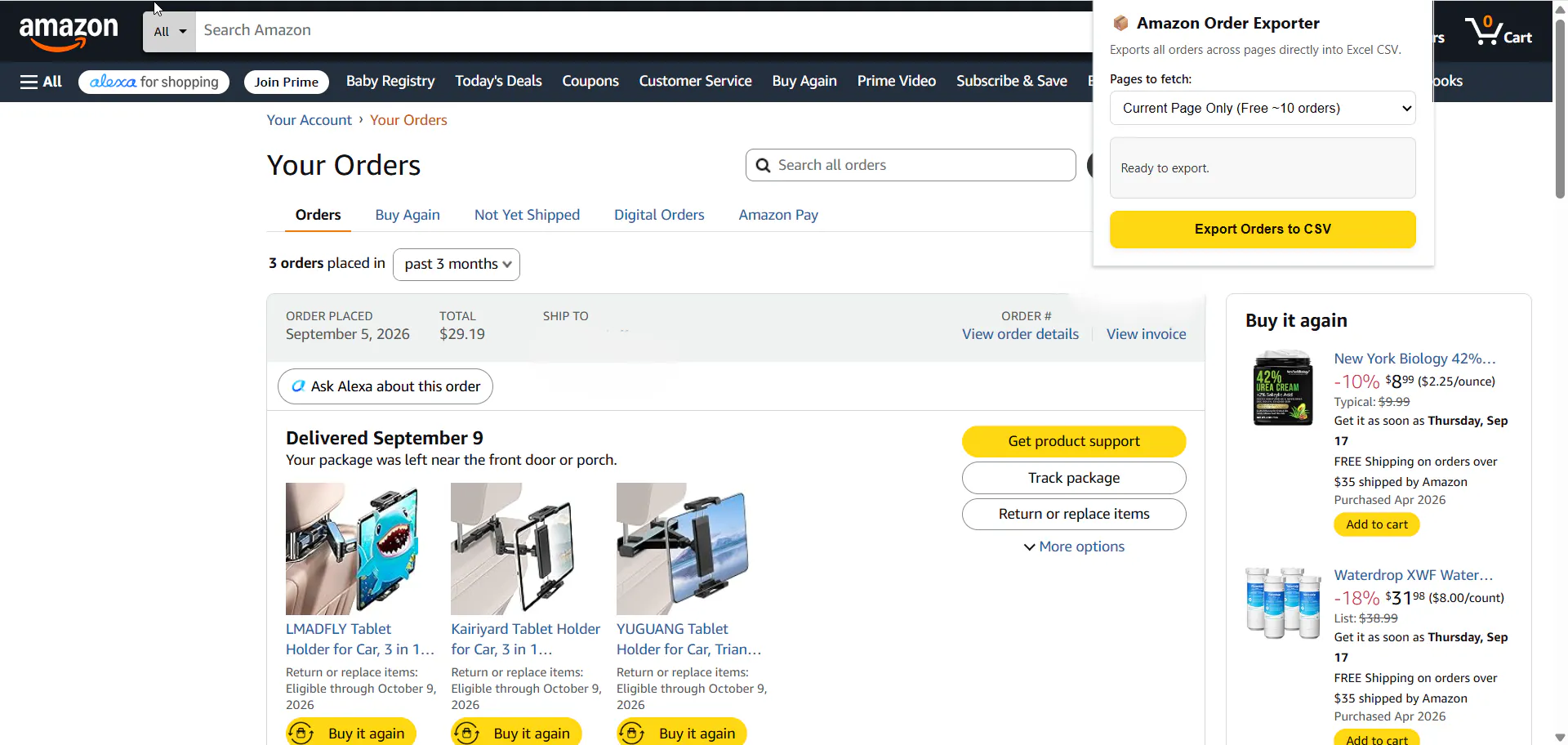 Amazon Expense & Order Exporter gallery image